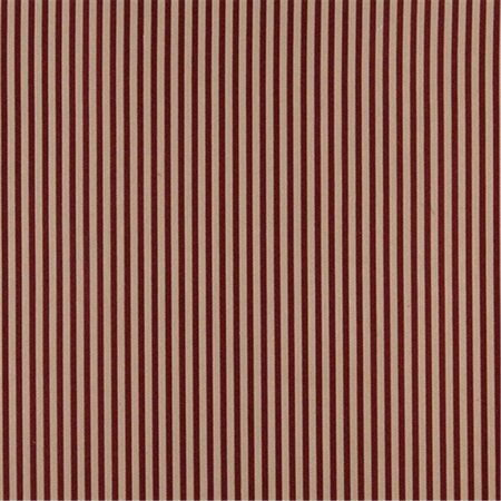 FINE-LINE 54 in. Wide , Burgundy And Beige Thin Striped Jacquard Woven Upholstery Fabric FI2564017